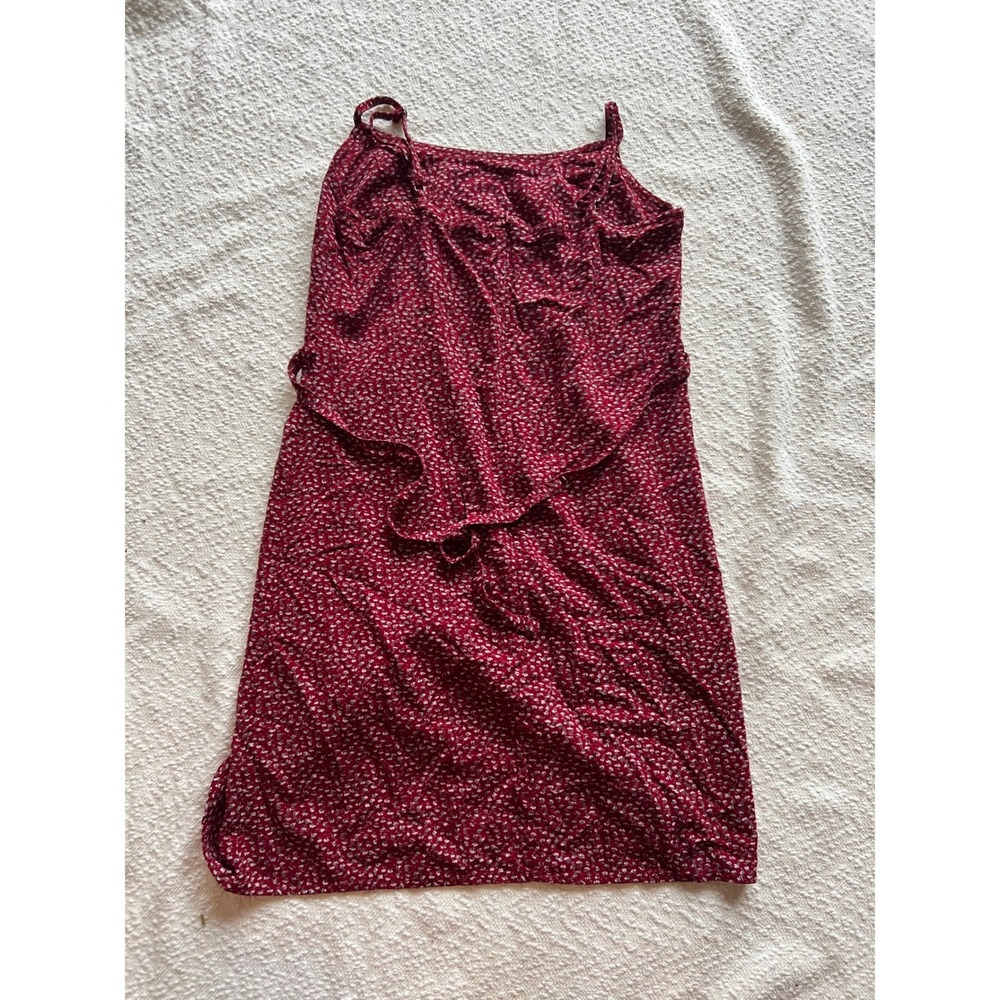 Brandy Melville Red Floral Wrap Mini Dress